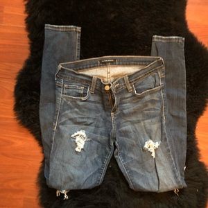 Flying Money Skinny Ripped Jeans